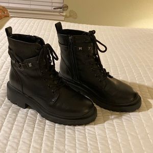 Blondo Cecilia Waterproof black lace up boot with studs